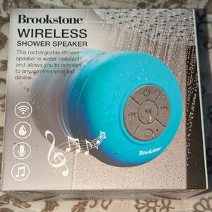 Brookstone Wireless Shower Speaker.